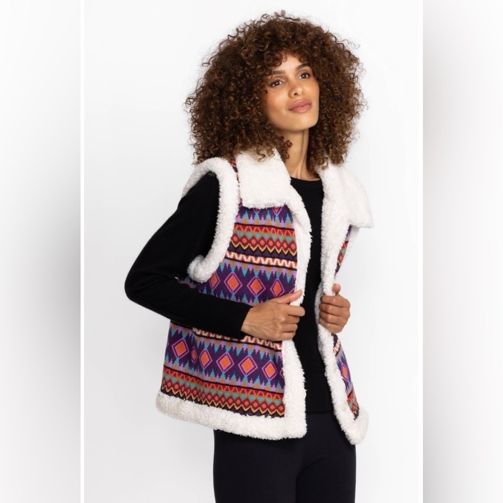 NWT Johnny Was Reversible Sherpa Vest – Size XL